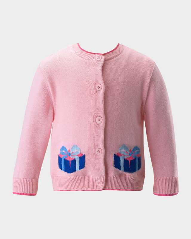 Girl's Gift Intarsia Cardigan, Size 6M-